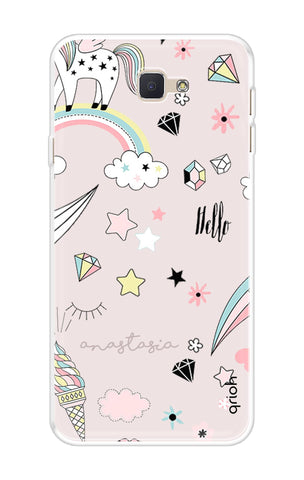 Unicorn Doodle Samsung J7 Prime Back Cover