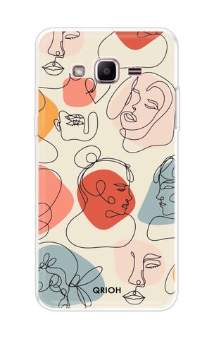 Abstract Faces Samsung J2 Prime Back Cover