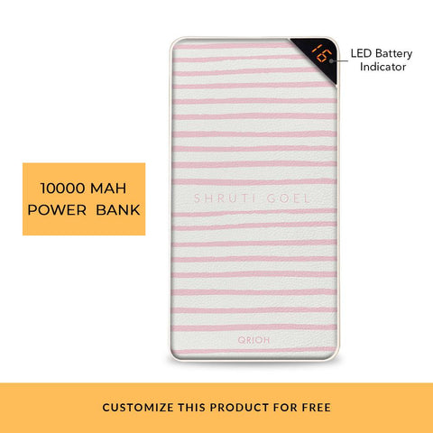 Ruffled Stripes Customized Power Bank