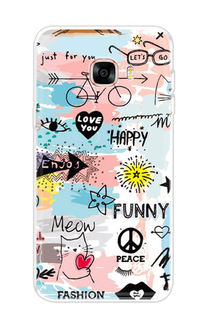 Happy Doodle Samsung C9 Pro Back Cover