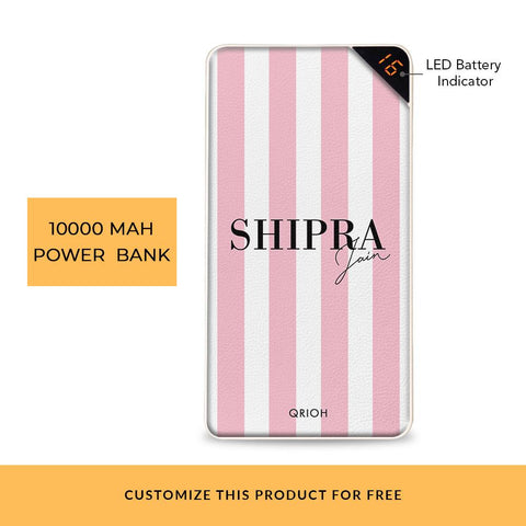 Matching Stripes Customized Power Bank