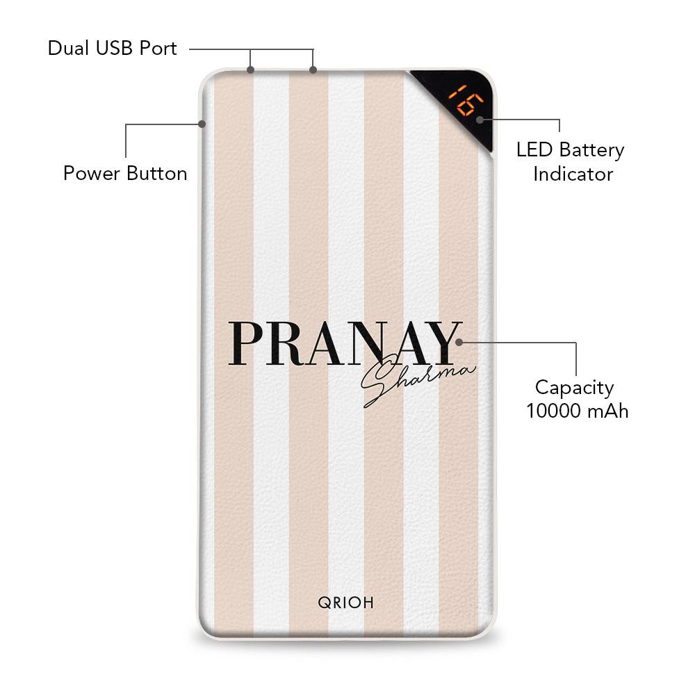 Flush Stripes Customized Power Bank