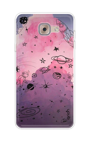 Space Doodles Art Samsung J7 Max Back Cover