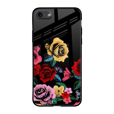 Floral Decorative iPhone 8 Glass Back Cover Online