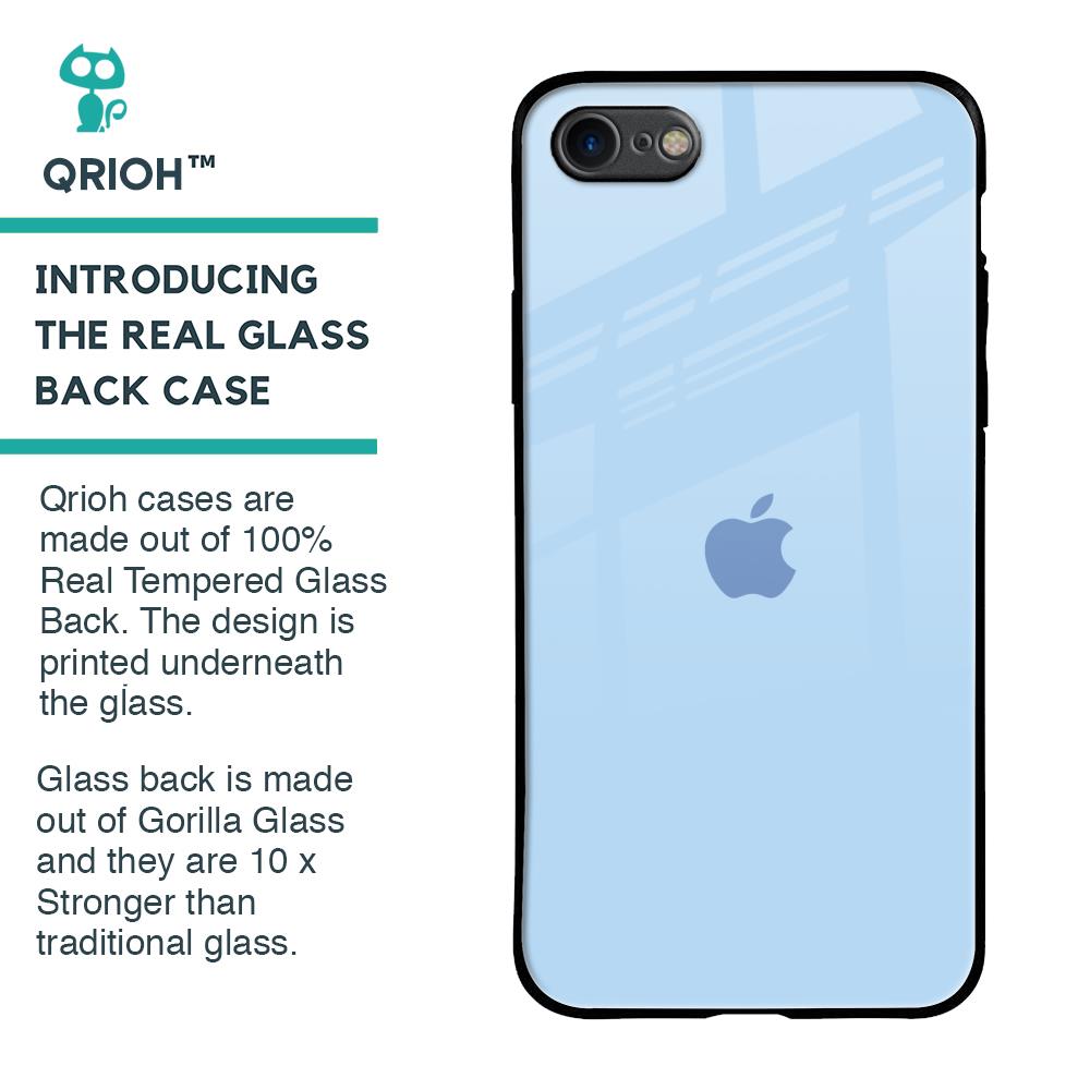 Pastel Sky Blue Glass Case for iPhone 8