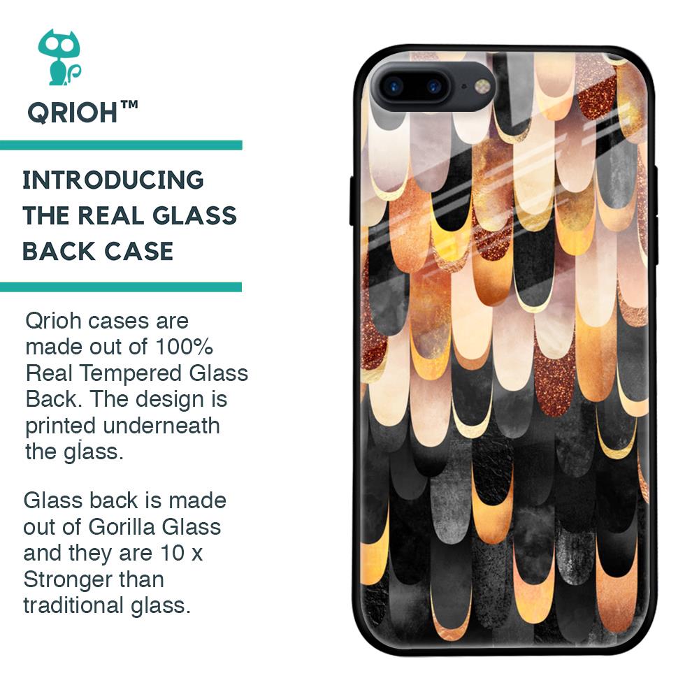 Bronze Abstract Glass Case for iPhone 8 Plus