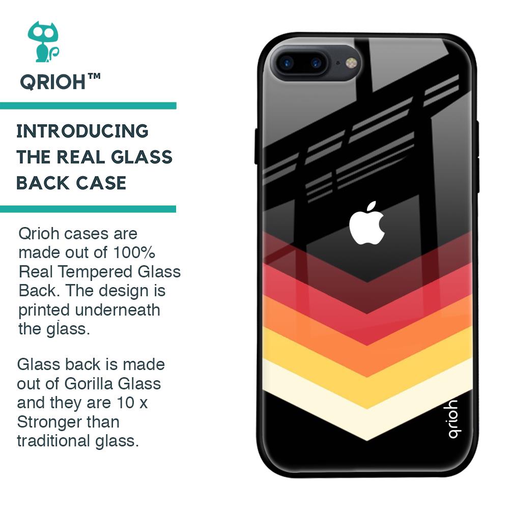 Abstract Arrow Pattern Glass Case For iPhone 8 Plus