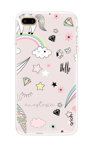 Unicorn Doodle iPhone 8 Plus Back Cover