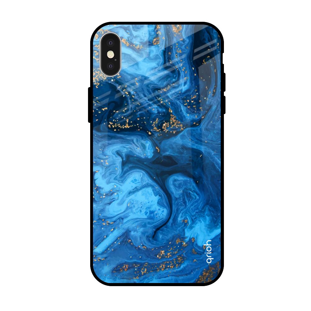 Gold Sprinkle iPhone X Glass Back Cover Online