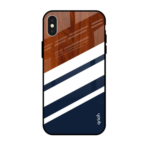 Bold Stripes iPhone X Glass Back Cover Online