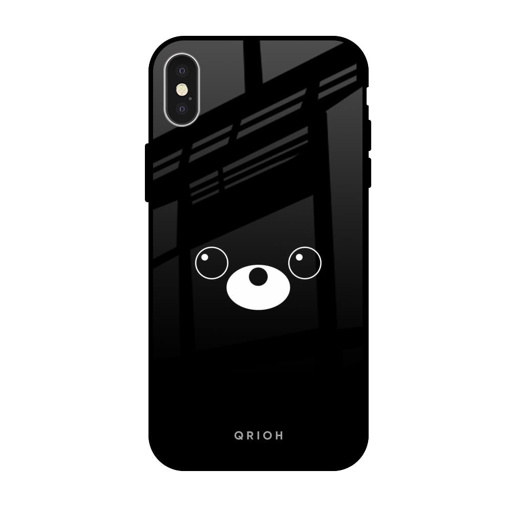 Cute Bear iPhone X Glass Back Cover Online
