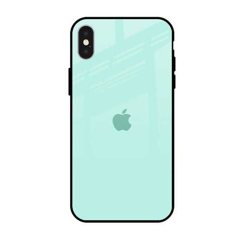 Teal iPhone X Glass Back Cover Online
