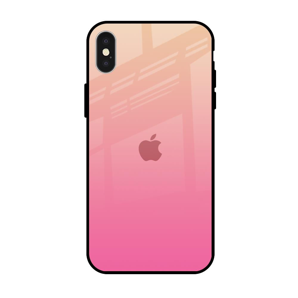 Pastel Pink Gradient iPhone X Glass Back Cover Online
