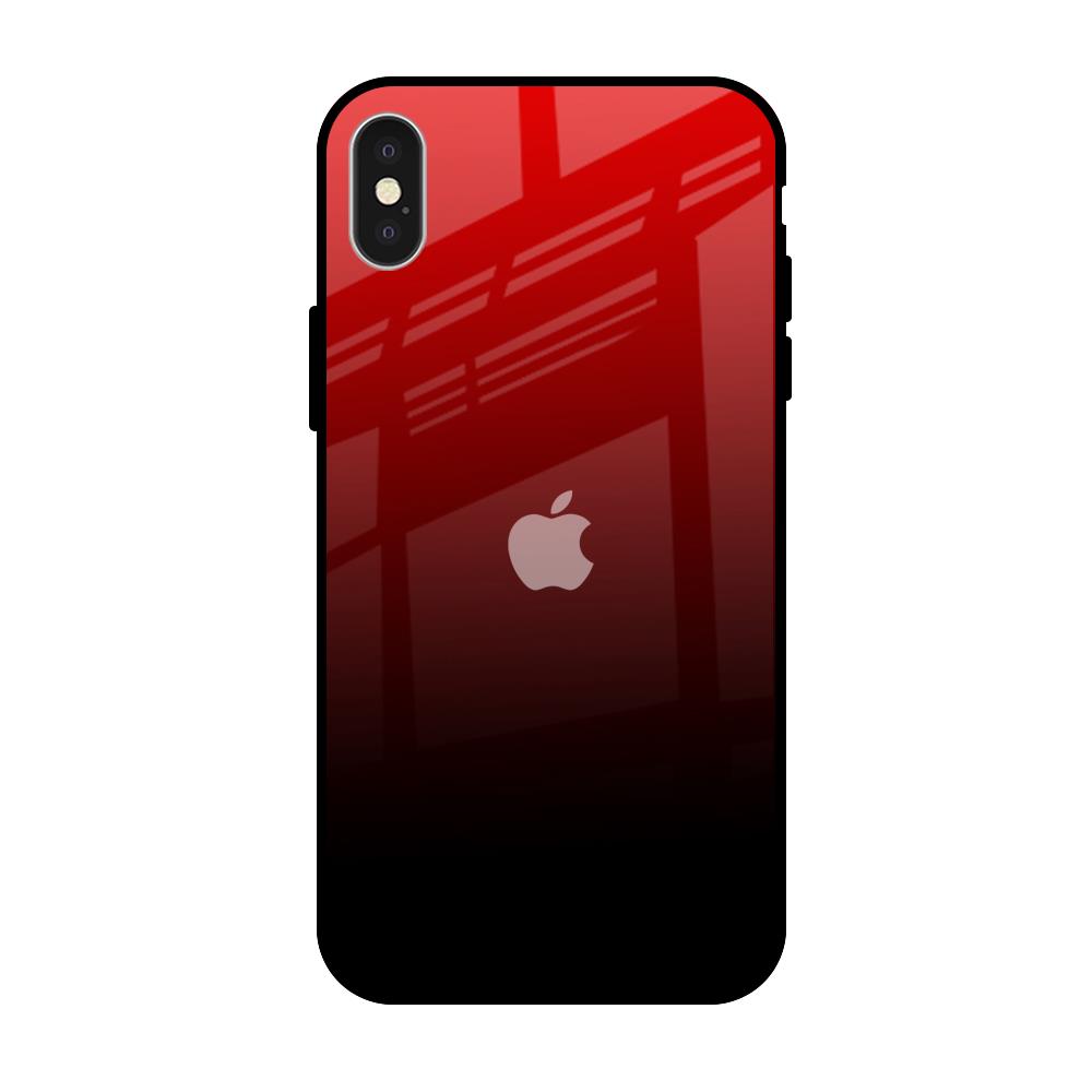 Maroon Faded iPhone X Glass Back Cover Online