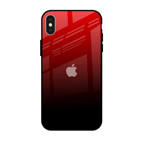 Maroon Faded iPhone X Glass Back Cover Online