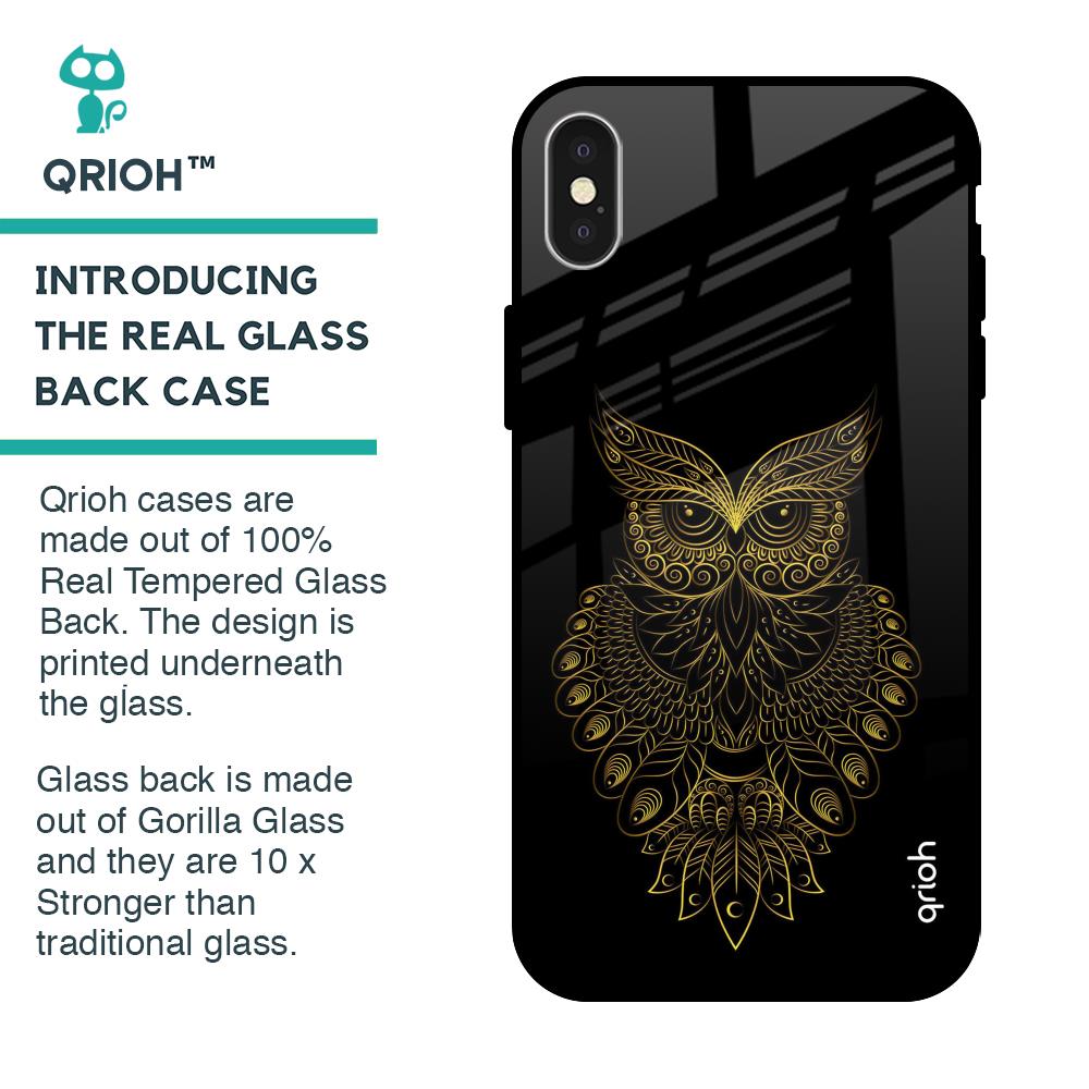 Golden Owl Glass Case for iPhone X