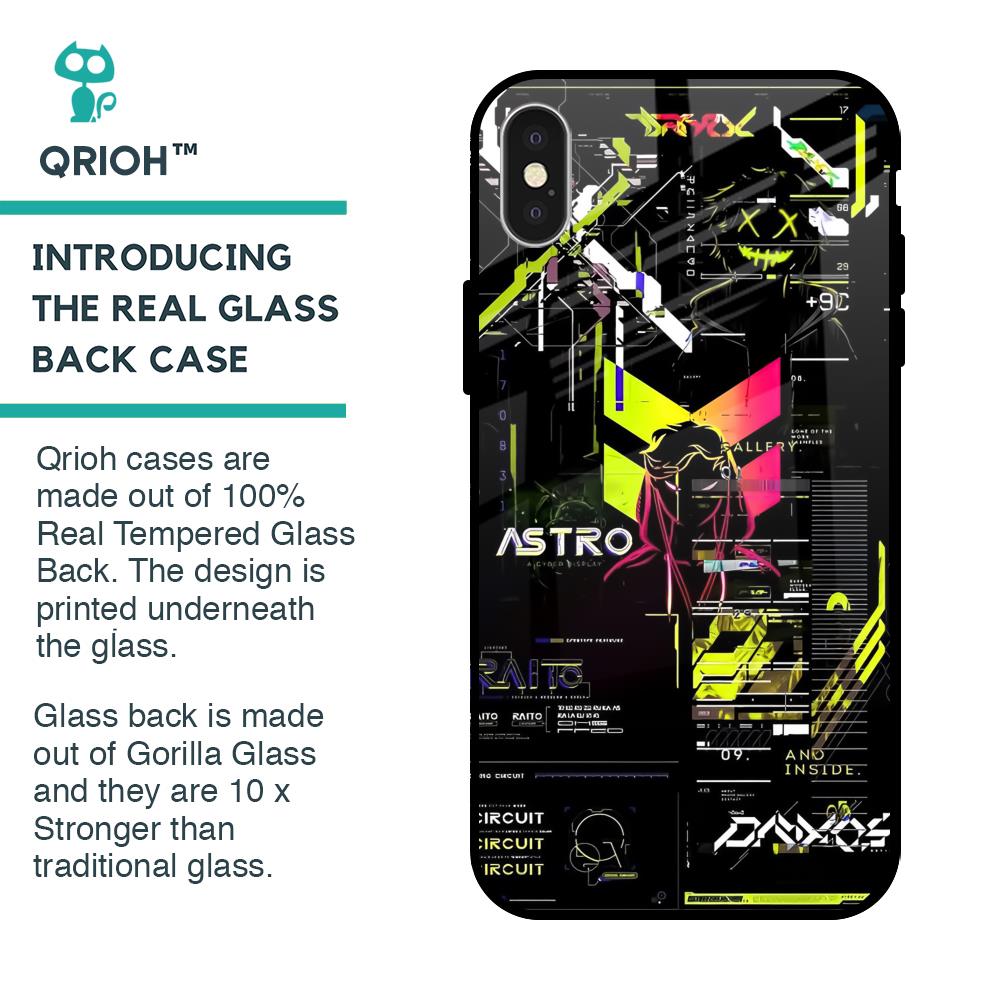 Astro Glitch Glass Case for iPhone X