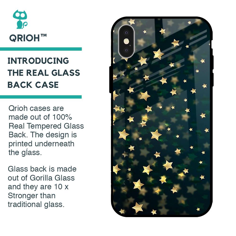 Dazzling Stars Glass Case For iPhone X