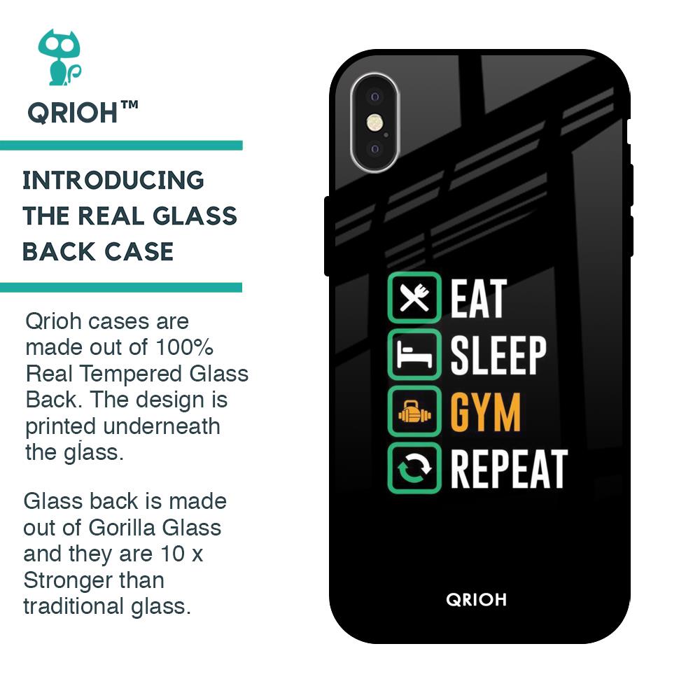 Daily Routine Glass Case for iPhone X