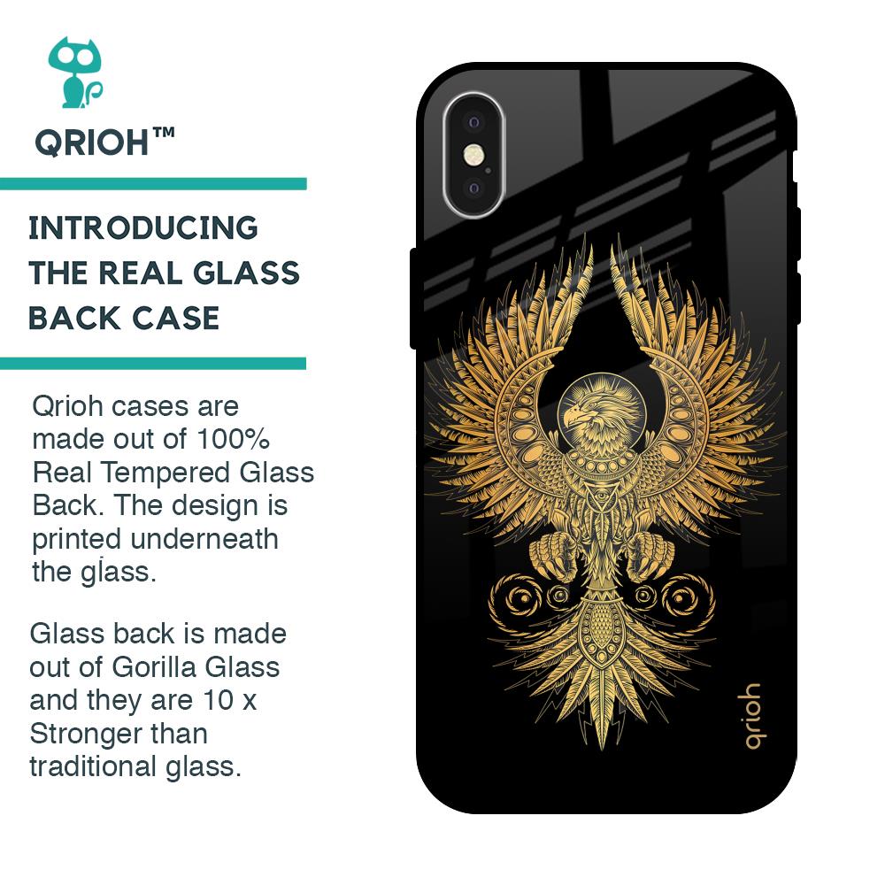 Mythical Phoenix Art Glass Case for iPhone X