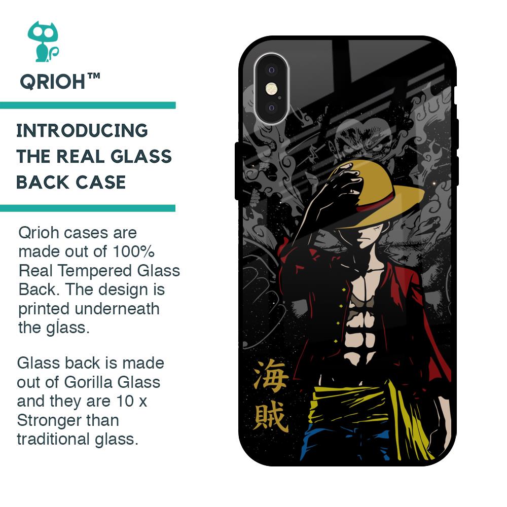 Dark Luffy Glass Case for iPhone X