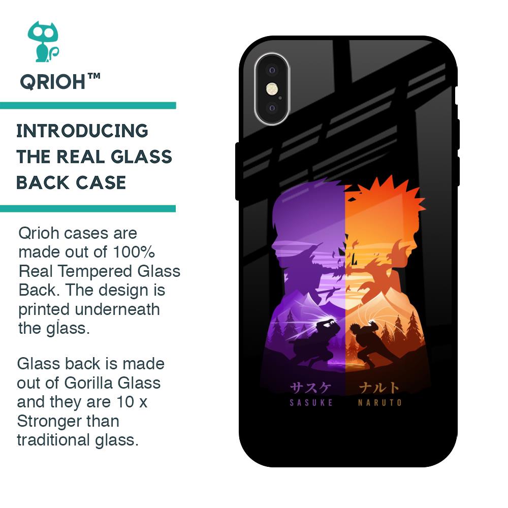 Minimalist Anime Glass Case for iPhone X