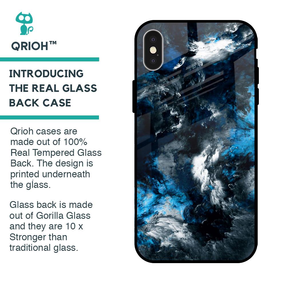 Cloudy Dust Glass Case for iPhone X