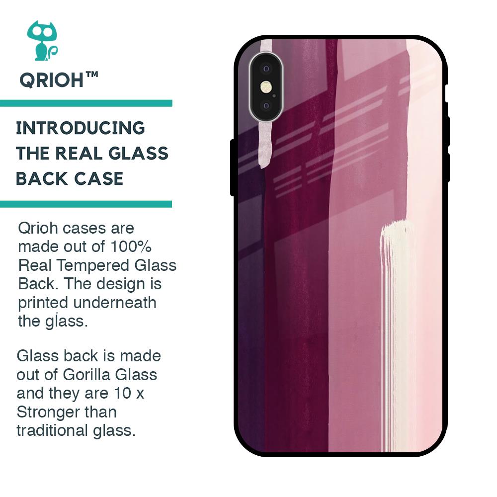 Brush Stroke Art Glass Case for iPhone X