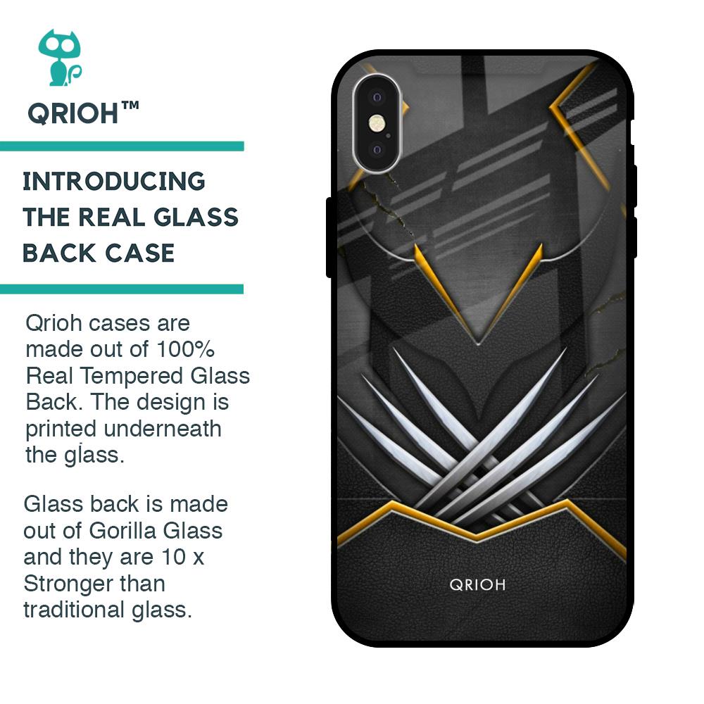 Black Warrior Glass Case for iPhone X