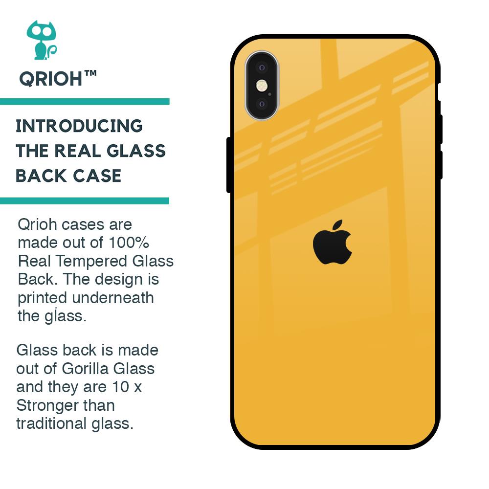 Fluorescent Yellow Glass case for iPhone X