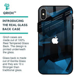Polygonal Blue Box Glass Case For iPhone X