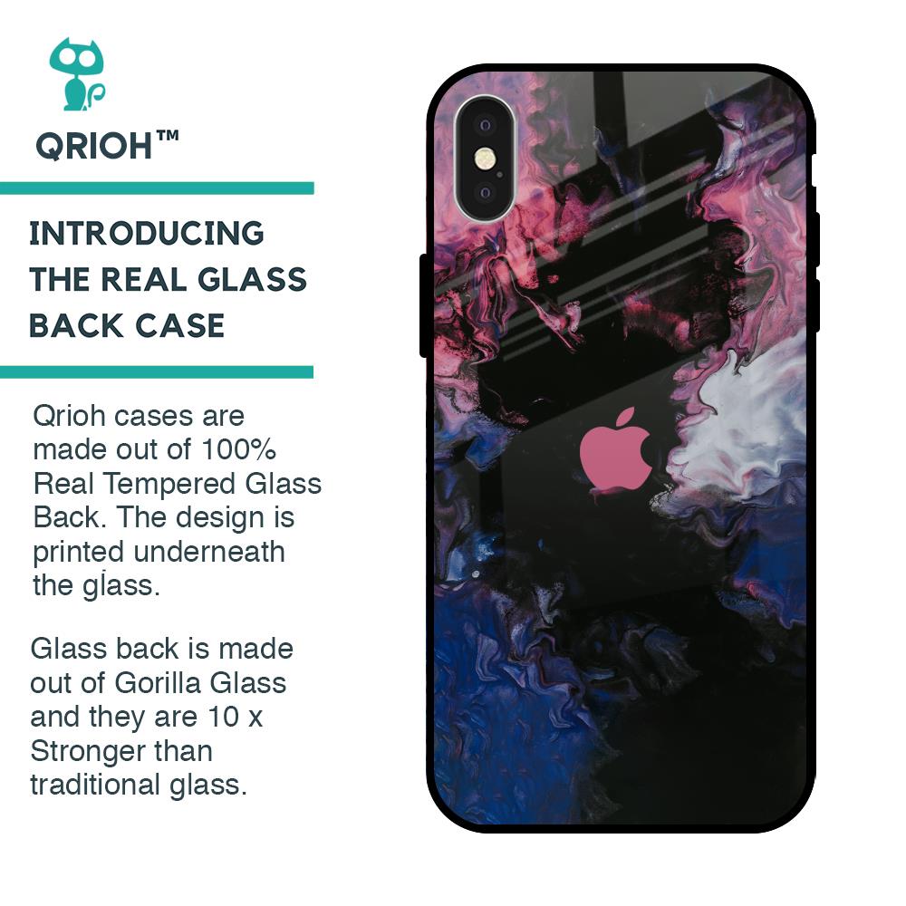 Smudge Brush Glass case for iPhone X