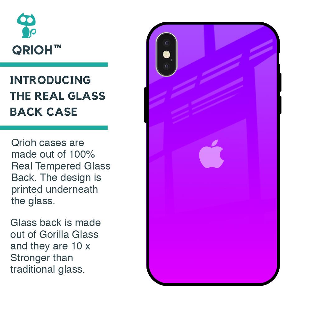 Purple Pink Glass Case for iPhone X