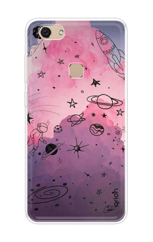 Space Doodles Art Vivo V7 Plus Back Cover