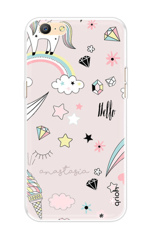 Unicorn Doodle Oppo A57 Back Cover