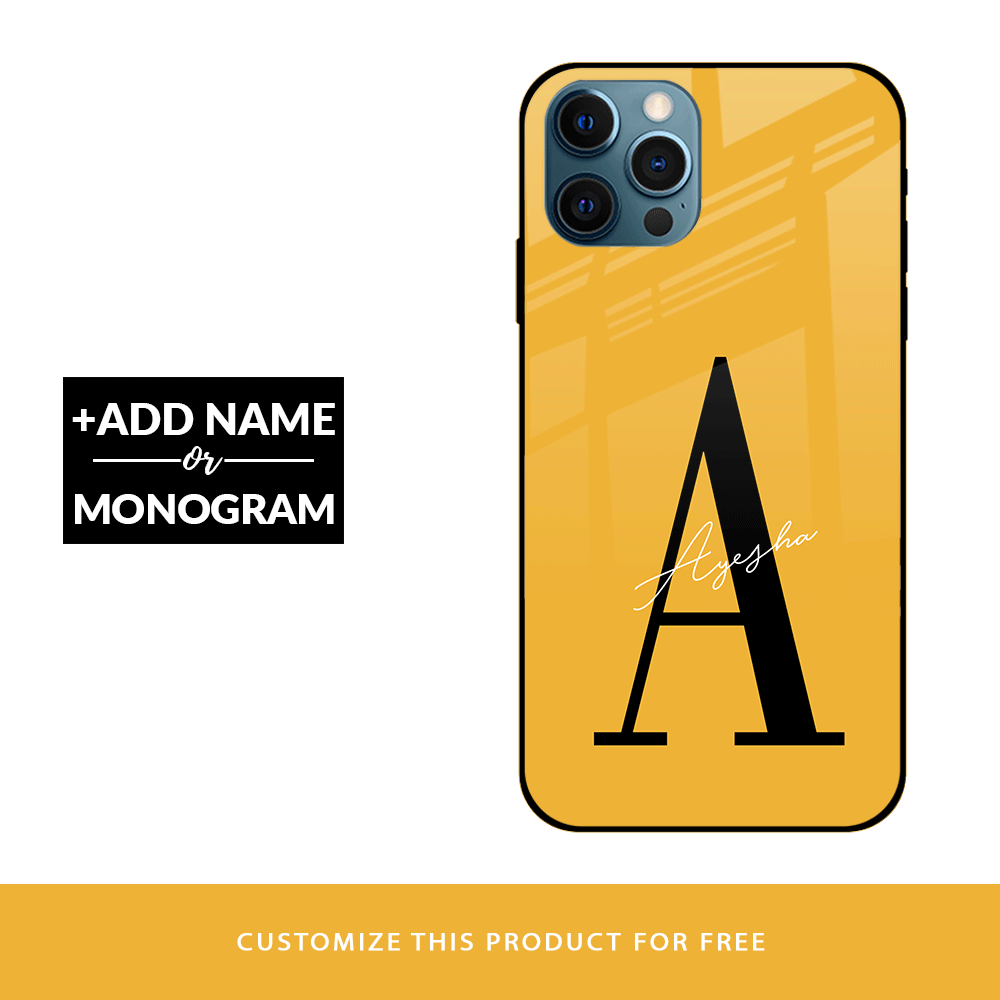 Stylish Yellow Custom Glass Cover