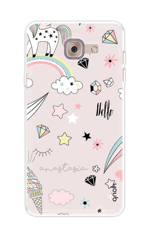 Unicorn Doodle Samsung ON Max Back Cover