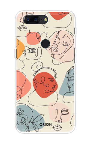 Abstract Faces OnePlus 5T Back Cover