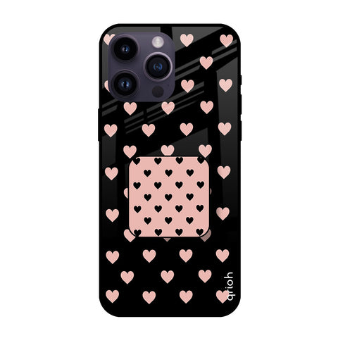 Heart Pattern Glass case with Square Phone Grip Combo Cases & Covers Online
