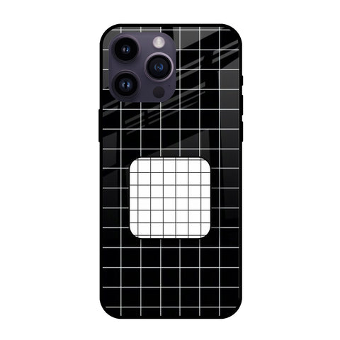 Checked Square Pattern Glass case with Square Phone Grip Combo Cases & Covers Online