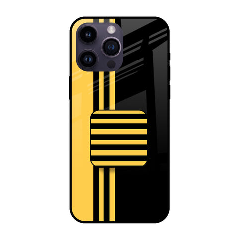 Black And Yellow Stripes Glass case with Square Phone Grip Combo Cases & Covers Online