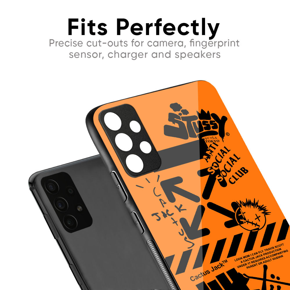 Anti Social Club Glass Case for Redmi Note 12 5G