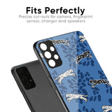 Blue Cheetah Glass Case for Oppo A78 5G