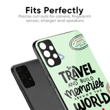 Travel Stamps Glass Case for Poco M4 Pro
