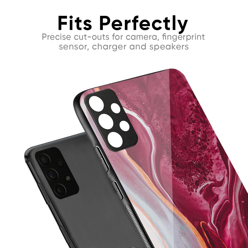 Crimson Ruby Glass Case for Vivo X50 Pro
