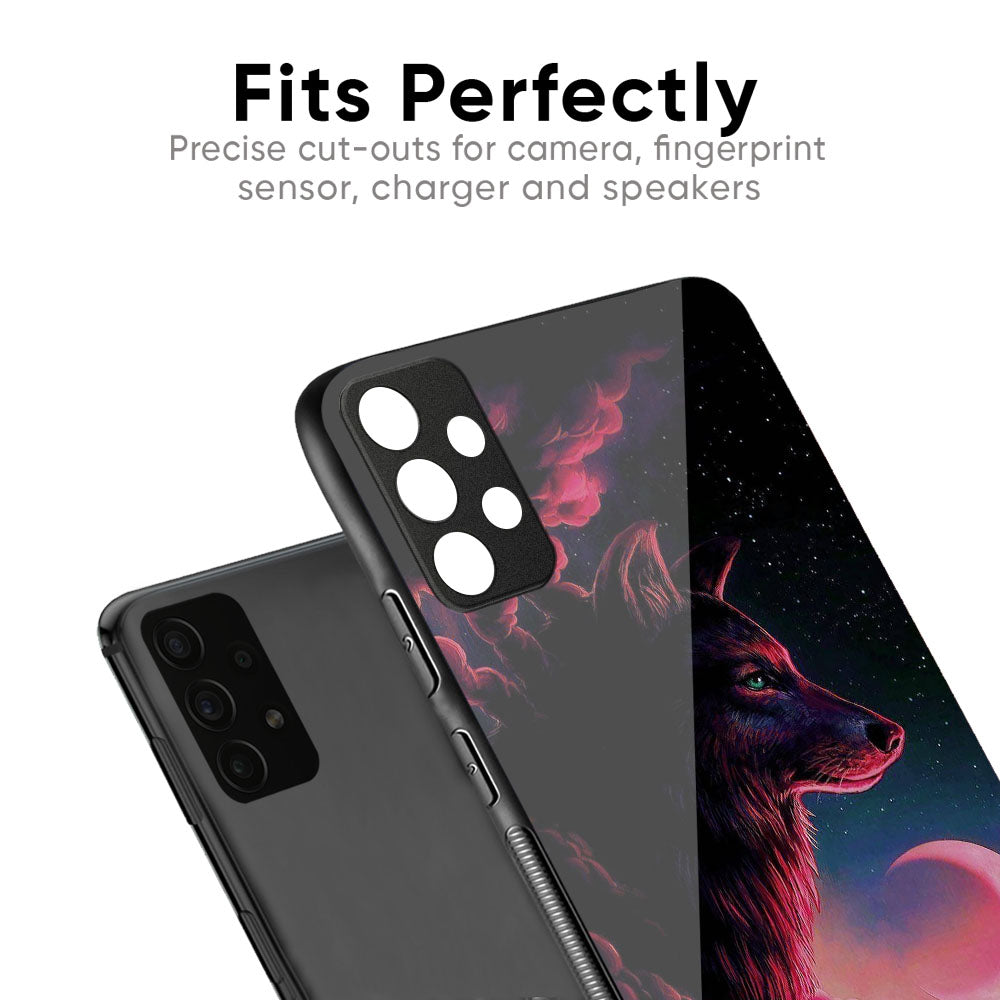 Moon Wolf Glass Case for Vivo V20 Pro