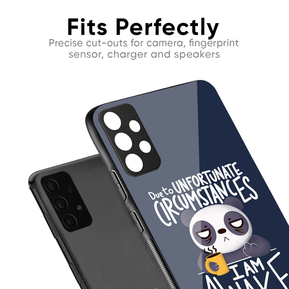 Struggling Panda Glass Case for Vivo X50 Pro