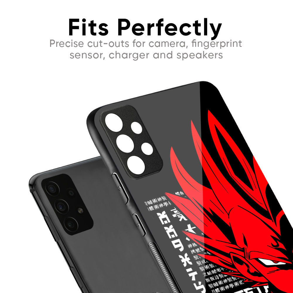 Red Vegeta Glass Case for Vivo X50 Pro