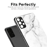 Modern White Marble Glass Case for Redmi Note 10T 5G