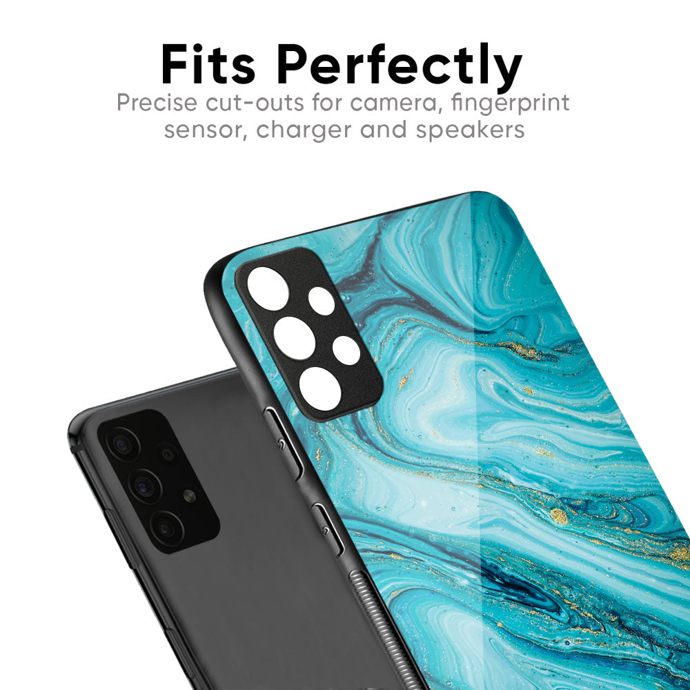 Ocean Marble Glass Case for Vivo X50 Pro